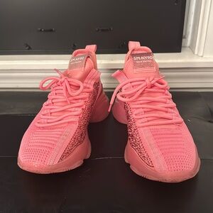 Pink and Bejeweled Sneakers